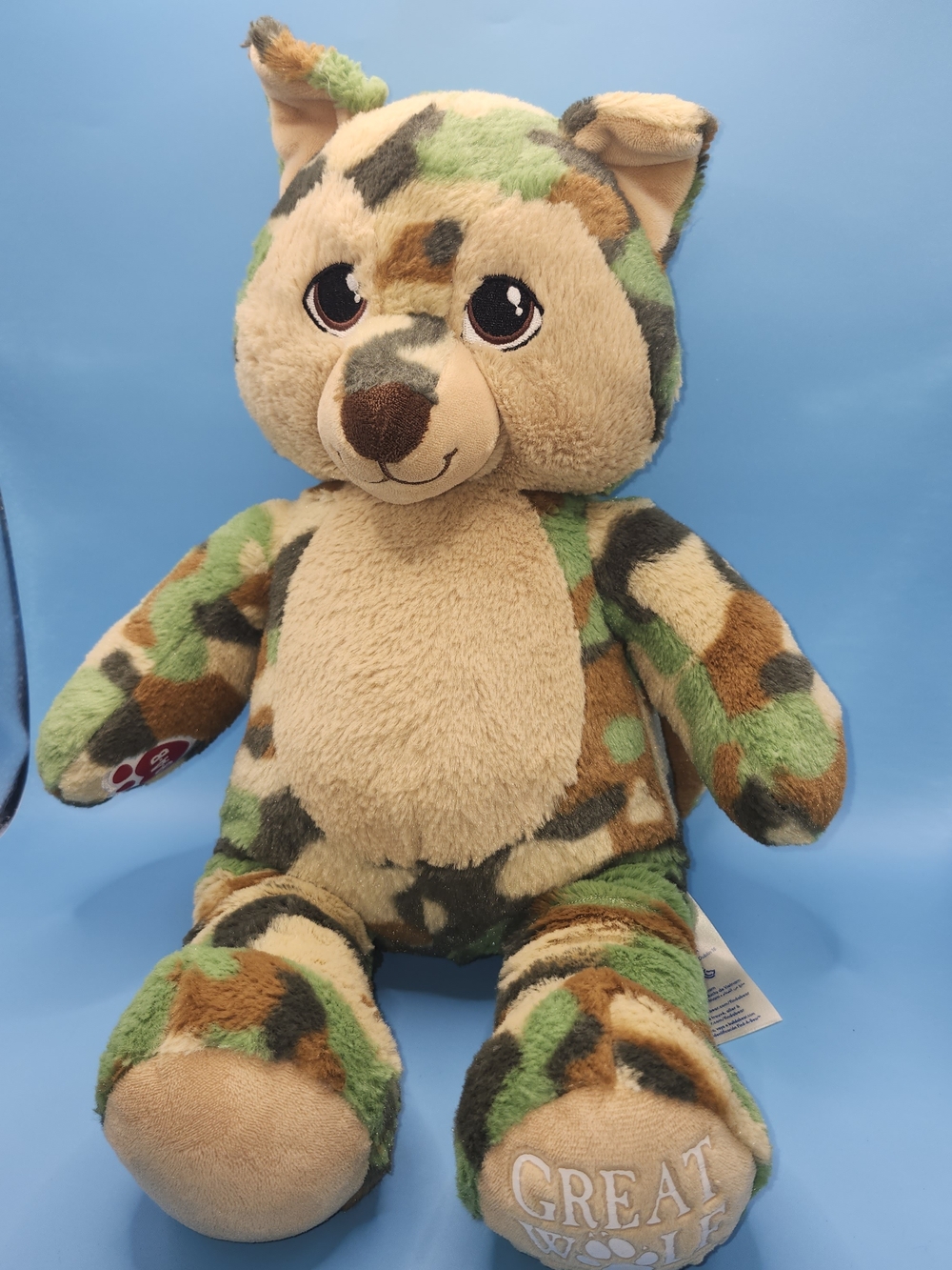 Build-A-Bear Camouflage Plush Bear - Green & Tan